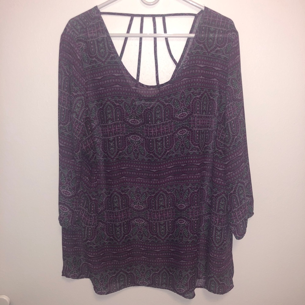 Long Sleeve detailed back blouse